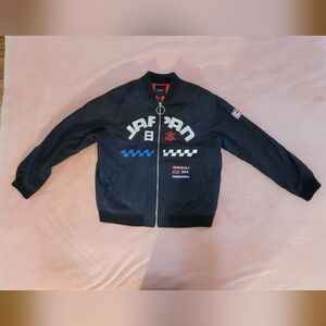 JAPAN Black Racing Bomber Jacket